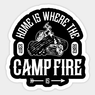 Camp fire Sticker